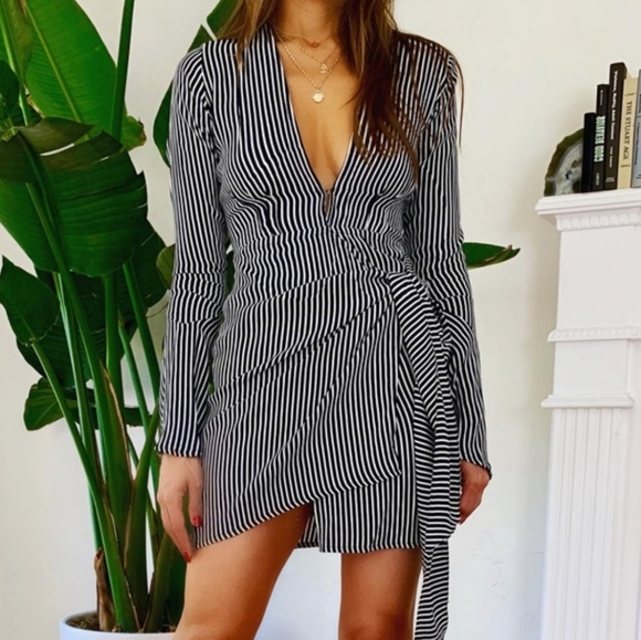 REVOLVE Dresses & Skirts - Revolve Faithful the Brand Striped Wrap Dress 2